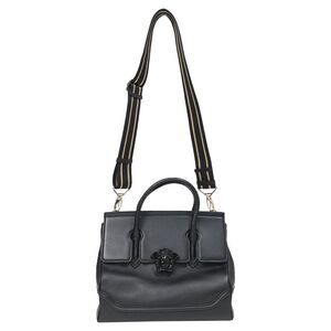 Versace Palazzo Empire Handle Bag in Black Leather